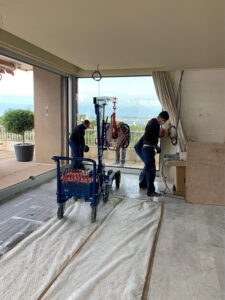 Floor Crane with Counterweights
